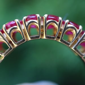 Natural Ruby 18k Solid Yellow Gold Ring image 13