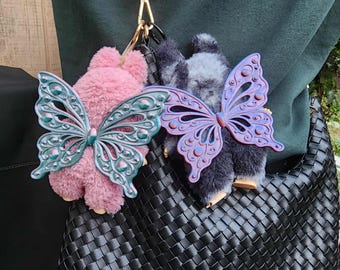 3D Printed Butterfly Wings for Labubu | Custom Fantasy Fairy Wings Accessory | Cute Collectible Add-On for Labubu Figures