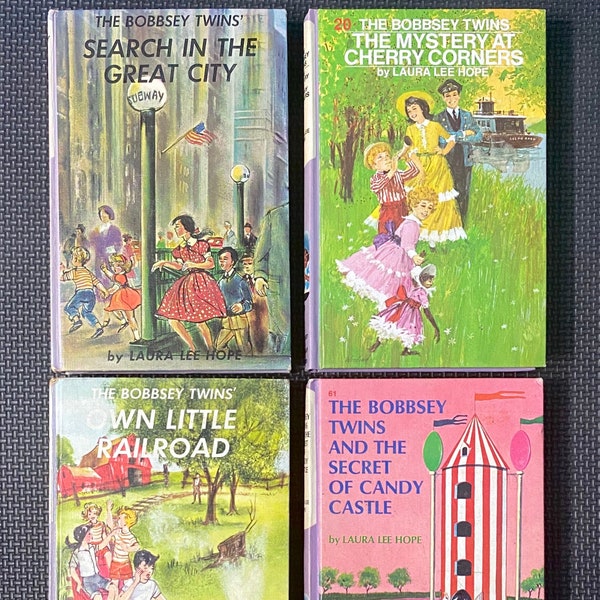 Bobbsey Twins books / Green, blue, red, purple