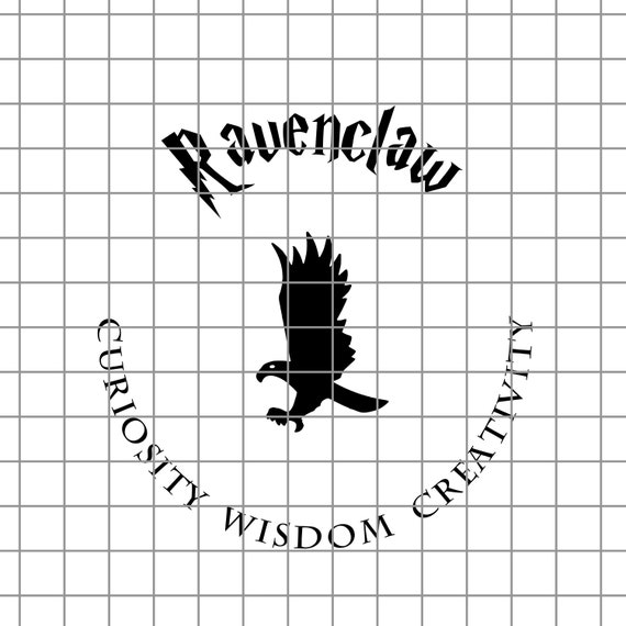 Ravenclaw Wisdom and Wit Svg, Ravenclaw Logo Svg