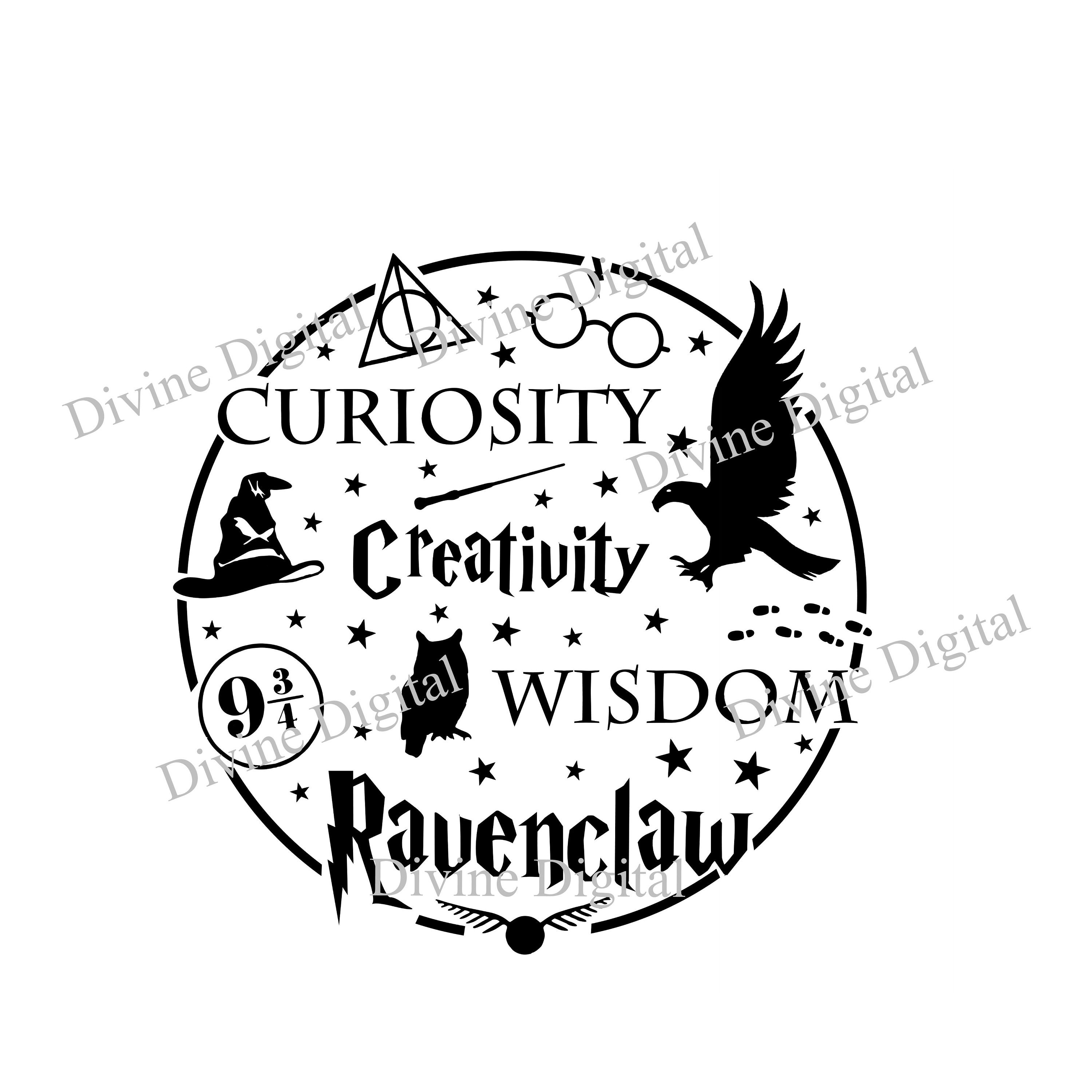 Ravenclaw HP Houses Word Bubble Shirt SVG File for Vinyl Cutting Machines  Silhouette Cricut Brother Scan N Cut