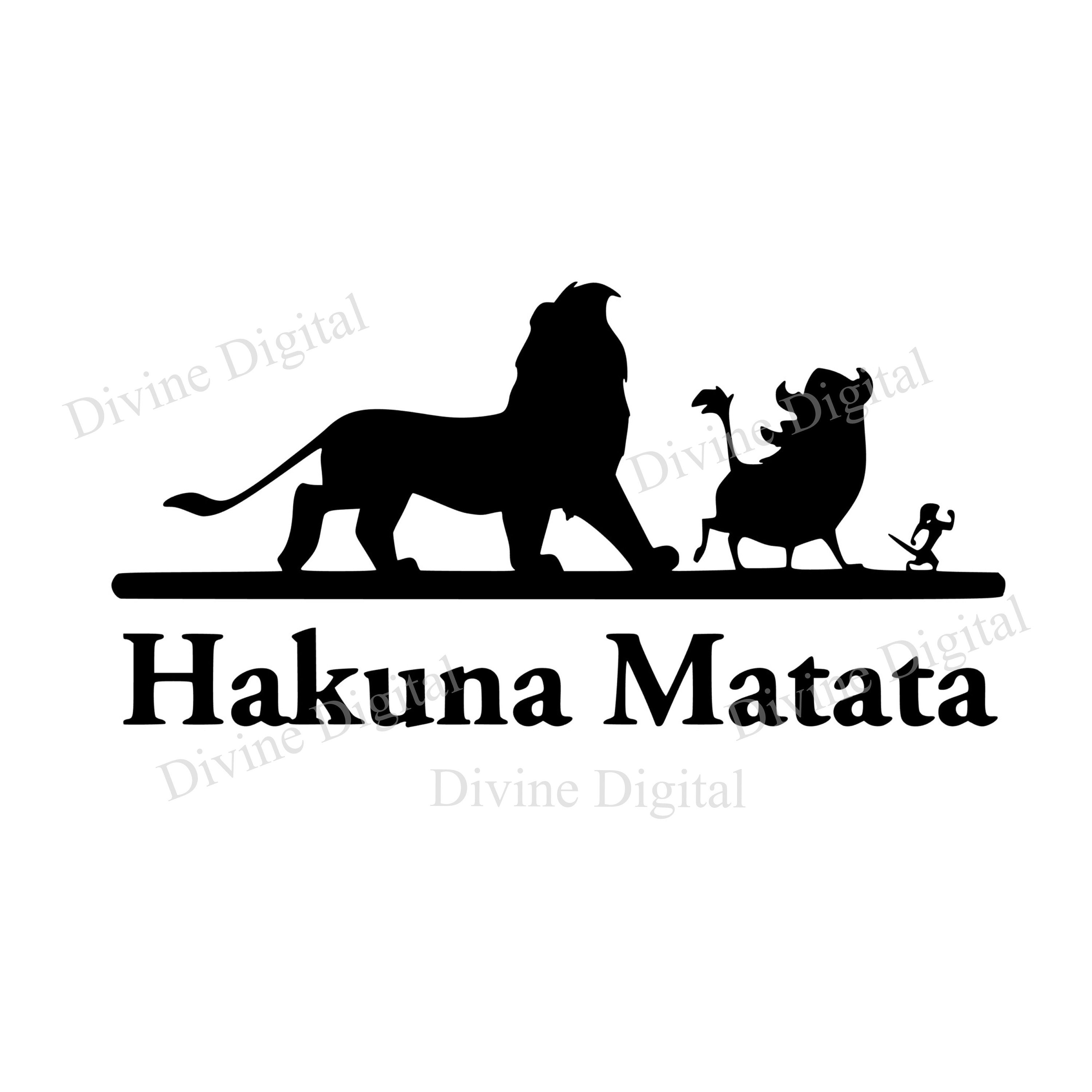 Hakuna Matata Lion King SVG Design for Vinyl Cutting Machines - Etsy