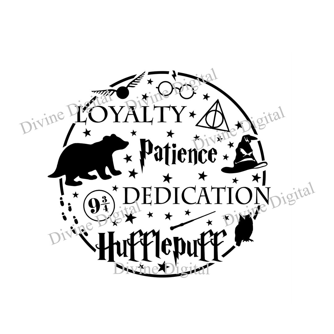 Hufflepuff HP Houses Word Bubble Shirt SVG File for Vinyl Cutting ...
