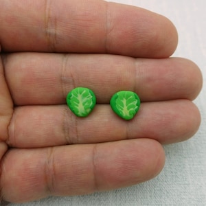 SPROUT STUD EARRINGS | Brussel Sprouts | Handmade with Polymer Clay | Gift, Present, For Her, Vegetable | Cute, Hypoallergenic