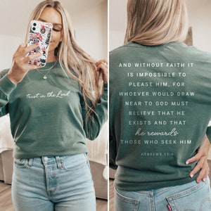 Christian Shirts Comfort Colors Long Sleeve Bible Verse Religious Motherly Gift for Her Christian Mom TShirt Christians T Shirts Jesus Shirt