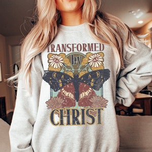Christian Sweatshirt Christian Clothing Bible Verse Religious Sweatshirt Jesus Sweatshirt Faith Crewneck Trendy Christian Apparel Godly Gift