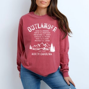 Outlander 100% Cotton Long Sleeve Shirt Fraser's Ridge Outlander Gifts Jamie Fraser Shirt Sassenach Shirt Claire Fraser Gift Fraser Clan