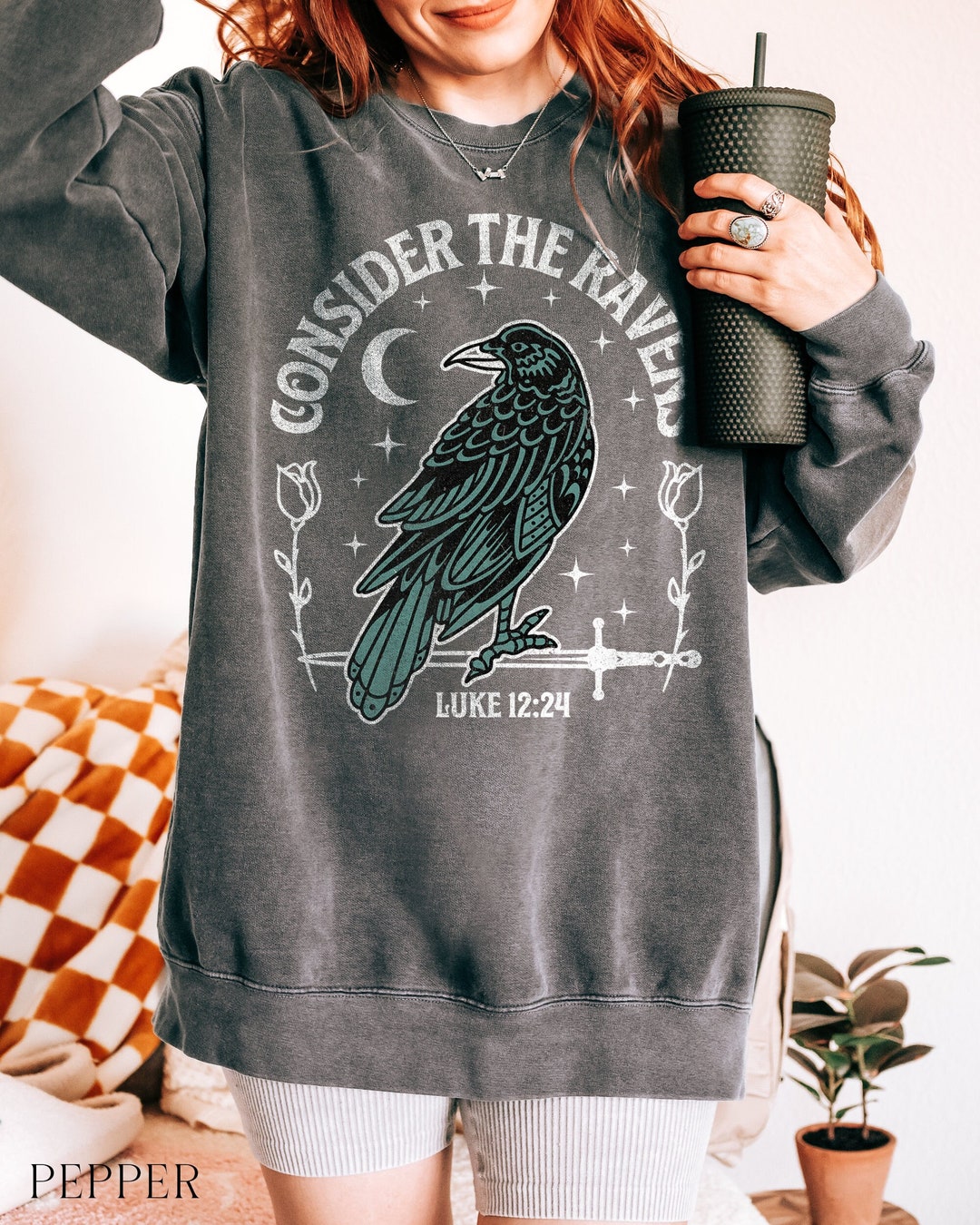 Christian Sweatshirts Comfort Colors Ravens Sweatshirt Christian Gifts