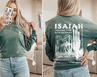 Christian Shirts Long Sleeve Comfort Colors Bible Verse Shirt Trendy Christians Shirts Religious Apparel Christians T Shirts Faith Gifts