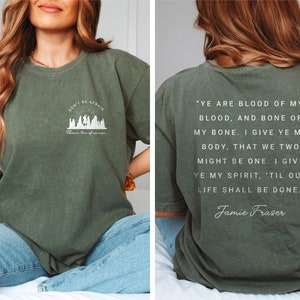 Chemise Outlander Frasers Ridge Jamie Fraser Outlander T Shirt Sassenach Chemise Claire Fraser Fraser Ridge Clan TShirt Cadeau pour son bookish