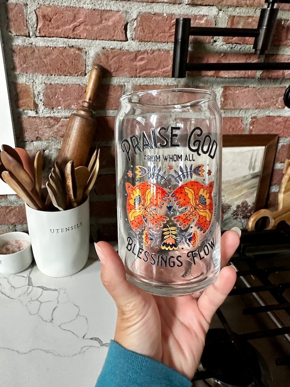 Blessed Christian Glass coffee Cup Blessed Christian Glass coffee Cup