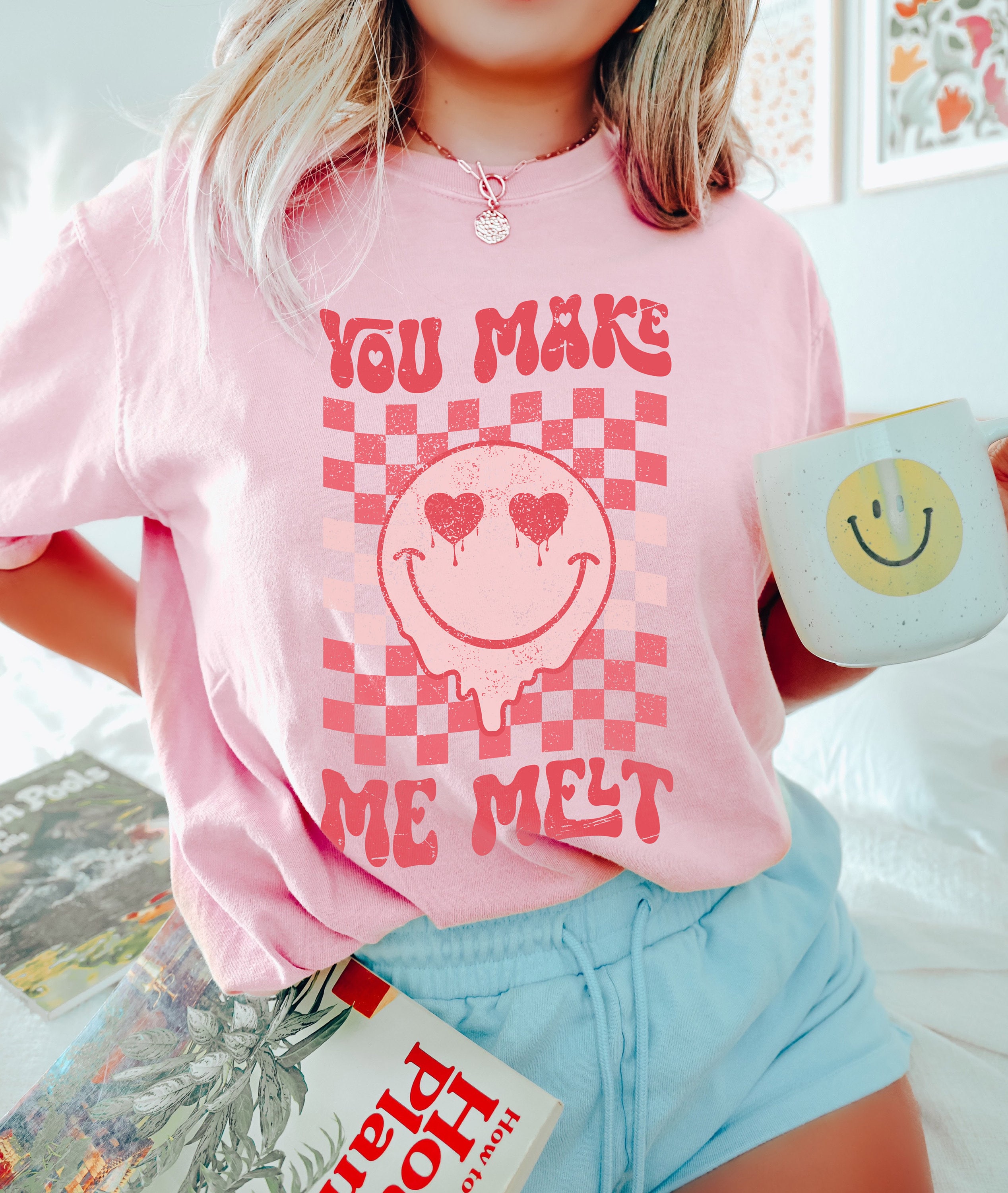 Valentine's Retro Smiley Face Shirt St Valentine Day - Etsy