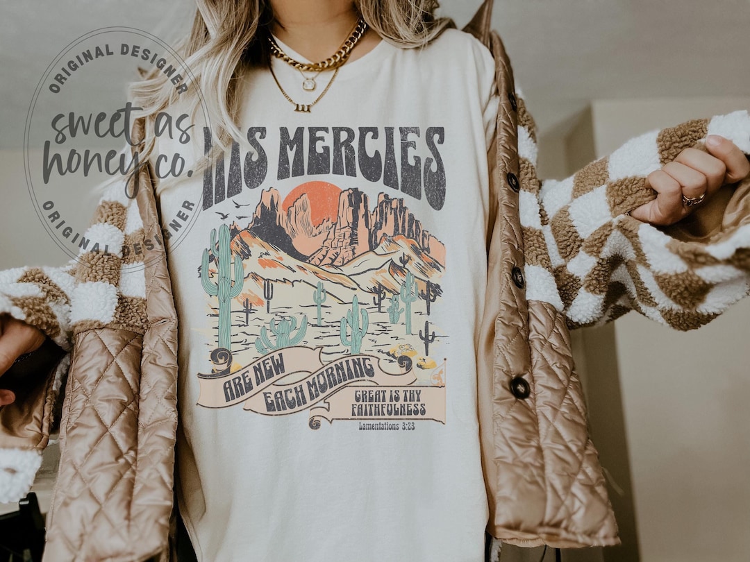 New Mercies Sweatshirt Faith Based Boho Christian Sweatshirts New Mercies Sweatshirt Faith Based Boho Christian Sweatshirts
