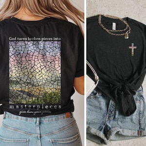 Christian Shirts Bible Verse Shirt Christian TShirt Religious Gift Jesus Shirt Christian Apparel T Shirt Baptism Gift for Her Church Outfit