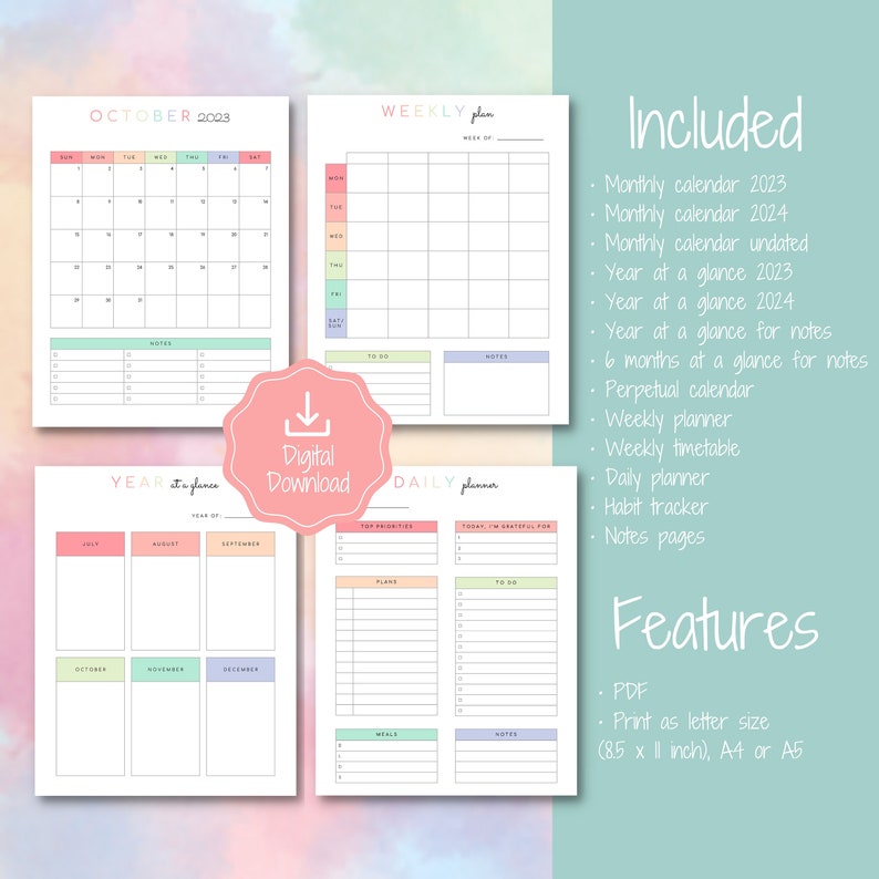 20232024 Homeschool Planner Printable Homeschool Planner Etsy