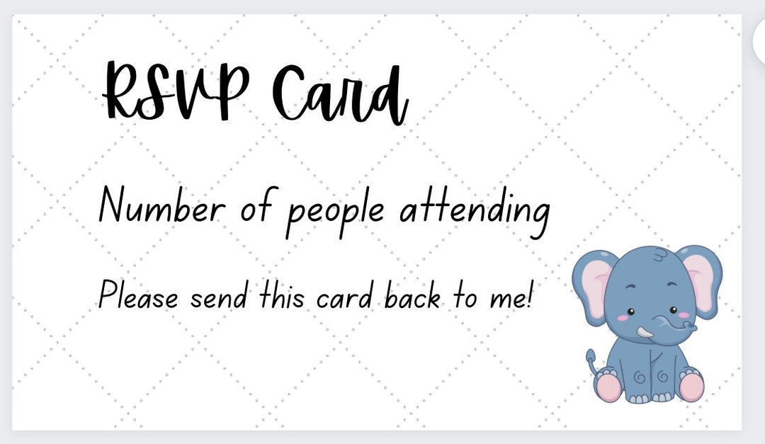 RSVP Baby Shower Card Etsy