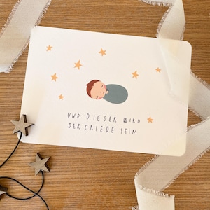 Weihnachtskarte "Jesus unser Friede", Postkarte zu Weihnachten, Bibelvers