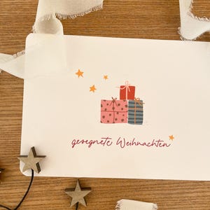 Weihnachtskarte "gesegnete Weihnachten", Postkarte zu Weihnachten, Bibelvers