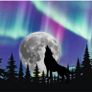 Wolf Howling 20oz tumbler wrap