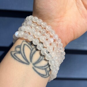 ONE (1) Gorgeous Moonstone Bracelet, Moonstone Bracelet 7mm and 8mm