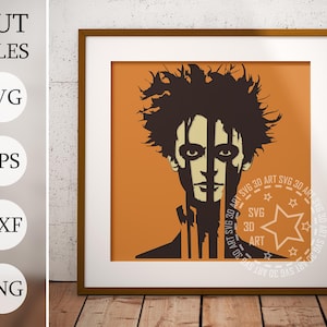 Halloween Edward Nożycoręki 3d Shadow Box SVG, Halloween tim burton, Warstwowy plik Cricut, Karton SVG, Edward Nożycoręki cięcie laserowe DXF