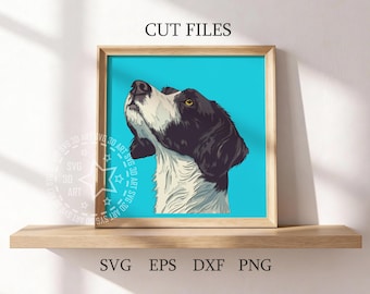 Spinone Italiano Dog 3D Shadow Box SVG, Layered Art, Pet Memorial (Digital Download)