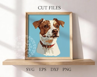 Jack Russell Terrier 3D Shadow Box SVG, Layered Dog Art Cut Files (Digital Download)