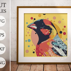 Uccelli e tramonto 3d Shadow Box SVG, file a strati per Cricut, cartoncino SVG, file DXF tagliato al laser, tramonto 3d svg