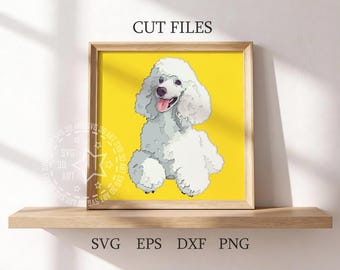 Standard Poodle 3D Shadow Box SVG, Layered Cut Files (Digital Download)