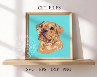 Chinese Shar-Pei Dog 3D Shadow Box SVG, Layered Cut Files (Digital Download)