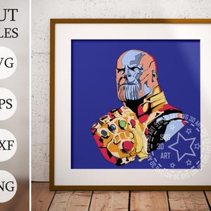 Mad Titan 3D Shadow Box SVG – gelaagde snijbestanden voor Cricut en laser | Superheldenstripkunst | Ambachtelijke sjabloon karton