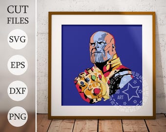 Mad Titan 3D Shadow Box SVG: Superhero Comics Art (Digital Download), laser cut files