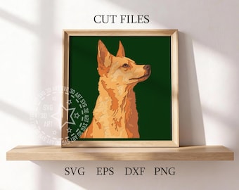 Carolina Dog 3D Shadow Box SVG, Layered Art, Pet Memorial (Digital Download)