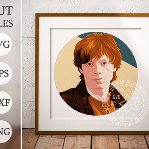 Ron 3D Shadow Box SVG, fichiers en couches pour Cricut, papier cartonné SVG, svg école de magie, découpé au laser