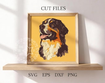 Leonberger Dog 3D Shadow Box SVG, Layered Laser Cut File (Digital Download)