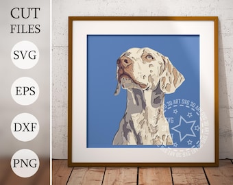 Weimaraner dog 3D Shadow Box SVG: Pet Memorial Gift (Digital Download), laser cut files