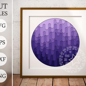 3D Gradient Space Shadow Box Svg, Layered Paper Cut Files Cricut and Silhouette, Cosmic Design, Galaxy Art Svg, Space Theme, DIY Home Decor