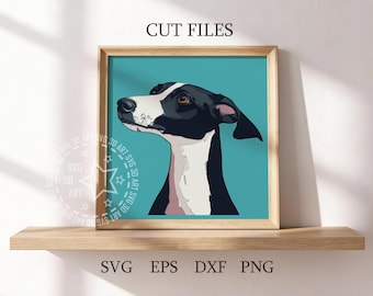 Italian Greyhound 3D Shadow Box SVG, Layered Laser Cut File (Digital Download)