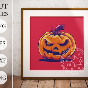 Halloween pumpkin 3d Fall Shadow Box SVG, Layered Files For Cricut, Autumn Cardstock SVG, Laser cut