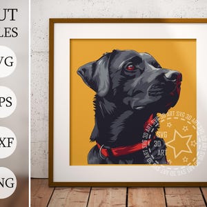 Schwarzer Labrador Hund 3d Shadow Box SVG, Haustier Geschenk, Cricut Projekte, Haustier Gedenkgeschenk, Laser svg, Laserschnitt-Dateien, Tier Schattenbox