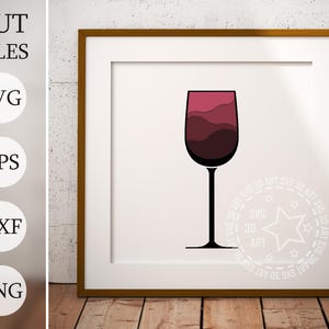 Layered Wine Svg, Red Wine Glass Shadow Box, Papercraft Svg, Paper Cut Files for Cricut, Laser Cut Dxf File, 3d Decor Svg, Wine Lover
