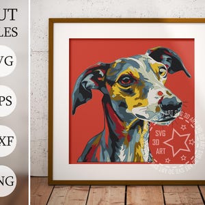 Chien lévrier 3D Shadow Box SVG, cadeau pour animal de compagnie, projets Cricut, cadeau commémoratif pour animal de compagnie, svg laser, fichiers découpés au laser, boîte d'ombre animal