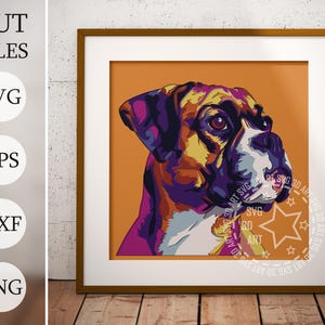 Boxer Hund 3d Schattenbox SVG, Haustier Geschenk, Cricut Projekte, Haustier Gedenkgeschenk, Laser svg, Laserschnittdateien, Tier Schattenbox