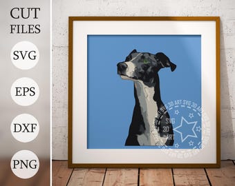 Whippet dog 3D Shadow Box SVG: Pet Memorial Gift (Digital Download), laser cut files