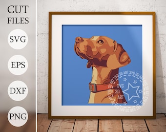 Vizsla dog 3D Shadow Box SVG: Pet Memorial Gift (Digital Download), laser cut files