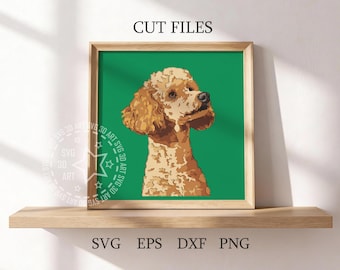 Standard Poodle 3D Shadow Box SVG, Layered Dog Art, Pet Memorial Cut File