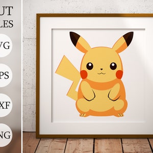 Pokemon 3D Shadow Box SVG, fichiers en couches pour Cricut, papier cartonné SVG, mandala pokemon, découpé au laser