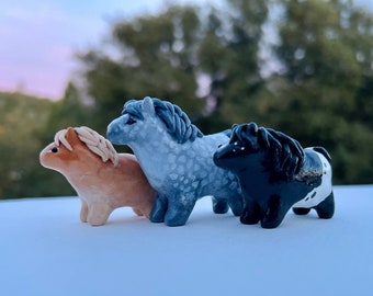 Handmade Ponies - Clay Figurines