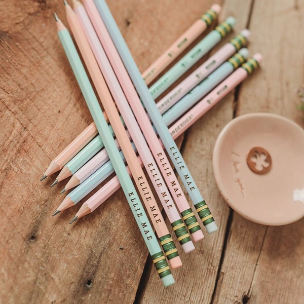 Personalized Ticonderoga Pastel Pencils |Custom Ticoonderga Pecnil Pastel Pencils |School Supplies | Teacher Gift | Custom Stocking Stuffer