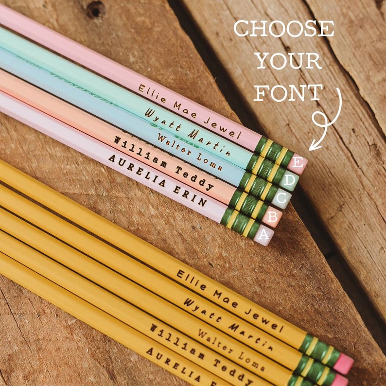 Personalized Ticonderoga Pastel Pencils Custom Ticoonderga Pecnil Pastel Pencils School Supplies Teacher Gift Custom Stocking Stuffer image 5